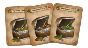 play a set of three treasure chest cards in Pirate Party Women of the High Seas a card game by Seaport Games